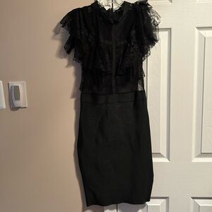 Black lace at the top dress